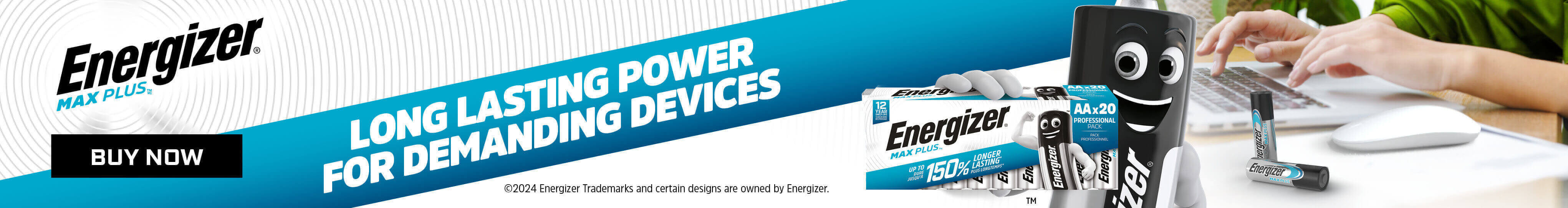 Energizer Max Plus Batteries Banner